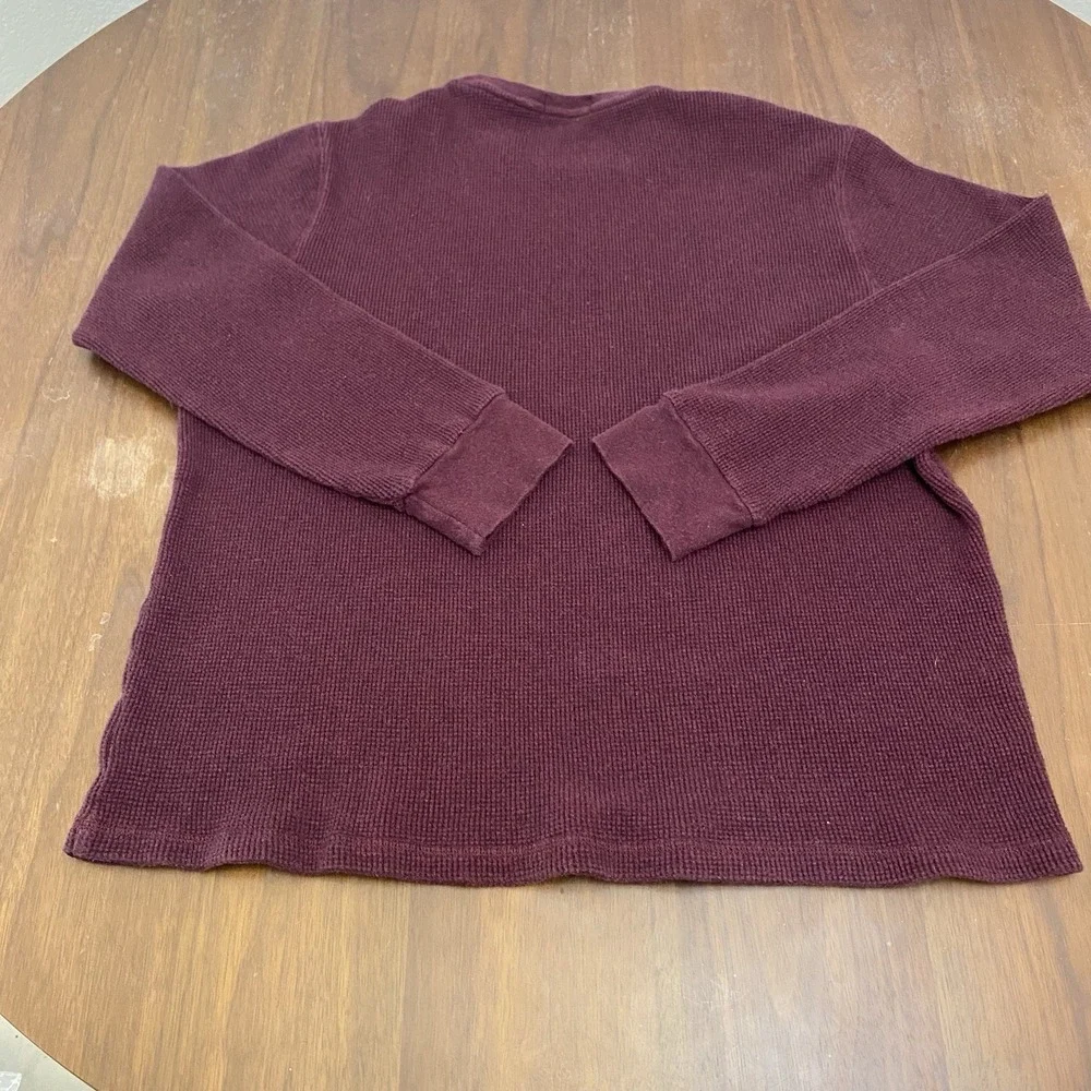 Polo Ralph Lauren Sweater Mens 2XL Burgundy Waffle Knit Crewneck Pullover Pony